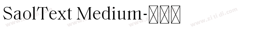 SaolText Medium字体转换